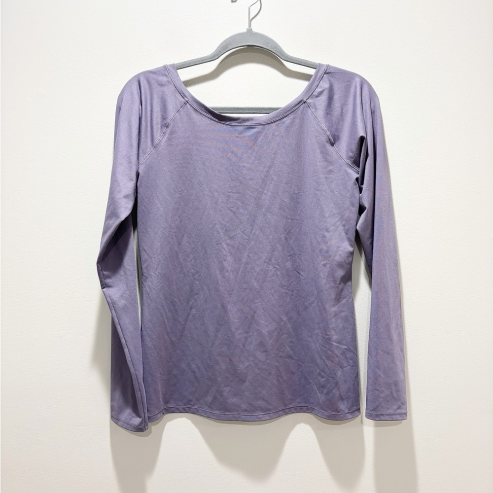 CALIA by Carrie Underwood Cadet Purple Elastic Back Long Sleeve Top Sz M